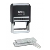Printer55Set-F Пластмассовый самонаборный штамп с двумя кассами. 10 строк без рамки, 8 строк с рамкой