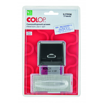 Printer30С/1-Set Самонаборный штамп 5 строк с одной кассой-1