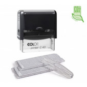 Printer40Set-F Пластмассовый самонаборный штамп с двумя кассами. 6 строк без рамки, 4 строки с рамкой