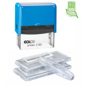 Printer60Set-F Пластмассовый самонаборный штамп с двумя кассами. 9 строк без рамки, 7 строк с рамкой